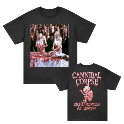 Cannibal Corpse Butchered At Birth Poster Black T-Shirt