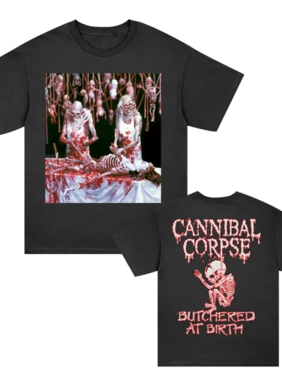 Cannibal Corpse Butchered At Birth Poster Black T-Shirt