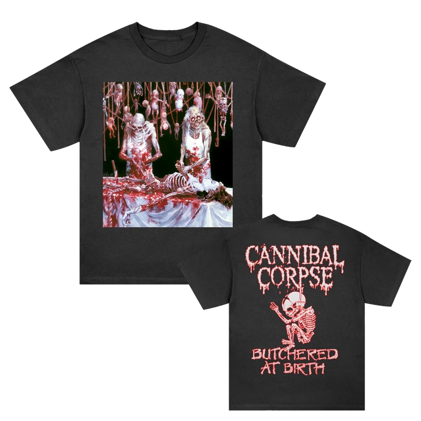 Cannibal Corpse Butchered At Birth Poster Black T-Shirt