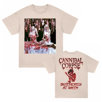 Cannibal Corpse Butchered At Birth Poster Crème T-Shirt