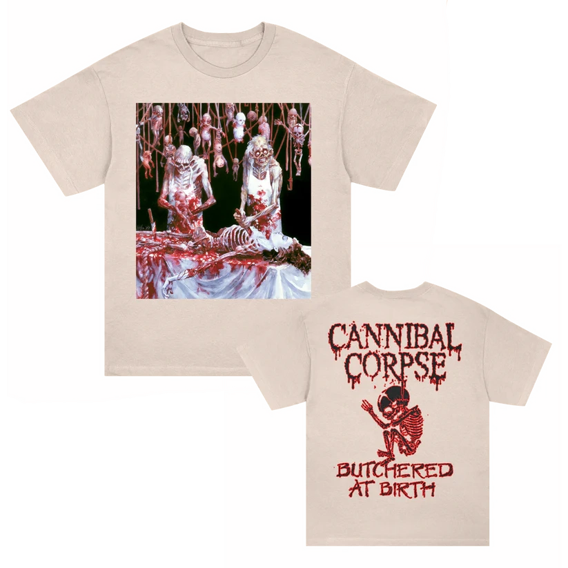 Cannibal Corpse Butchered At Birth Poster Crème T-Shirt