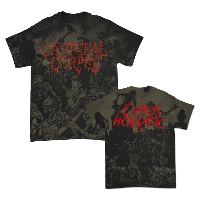 Cannibal Corpse Chaos Horrific All Over Print Black T-Shirt