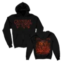 Cannibal Corpse Chaos Horrific Cover Zip Up Black Hoodie