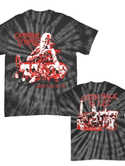 Cannibal Corpse Eaten Back To Life Bootleg Spider Black Dye T-Shirt