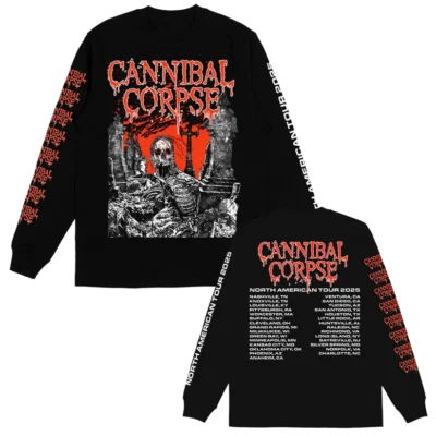 Cannibal Corpse Graveside 2025 Tour Black Long Sleeve