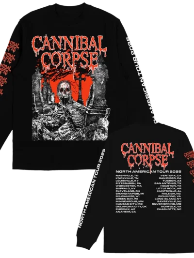 Cannibal Corpse Graveside 2025 Tour Black Long Sleeve
