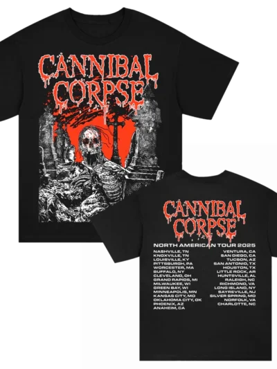 Cannibal Corpse Graveside 2025 Tour Black T-Shirt