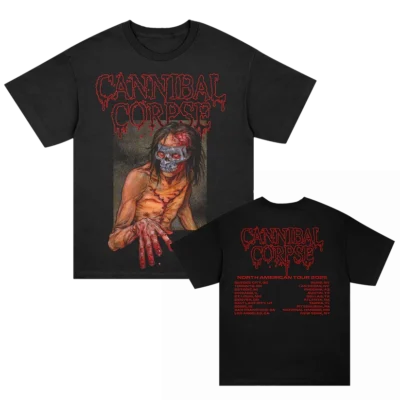 Cannibal Corpse Head Wound 2025 Tour Black T-Shirt