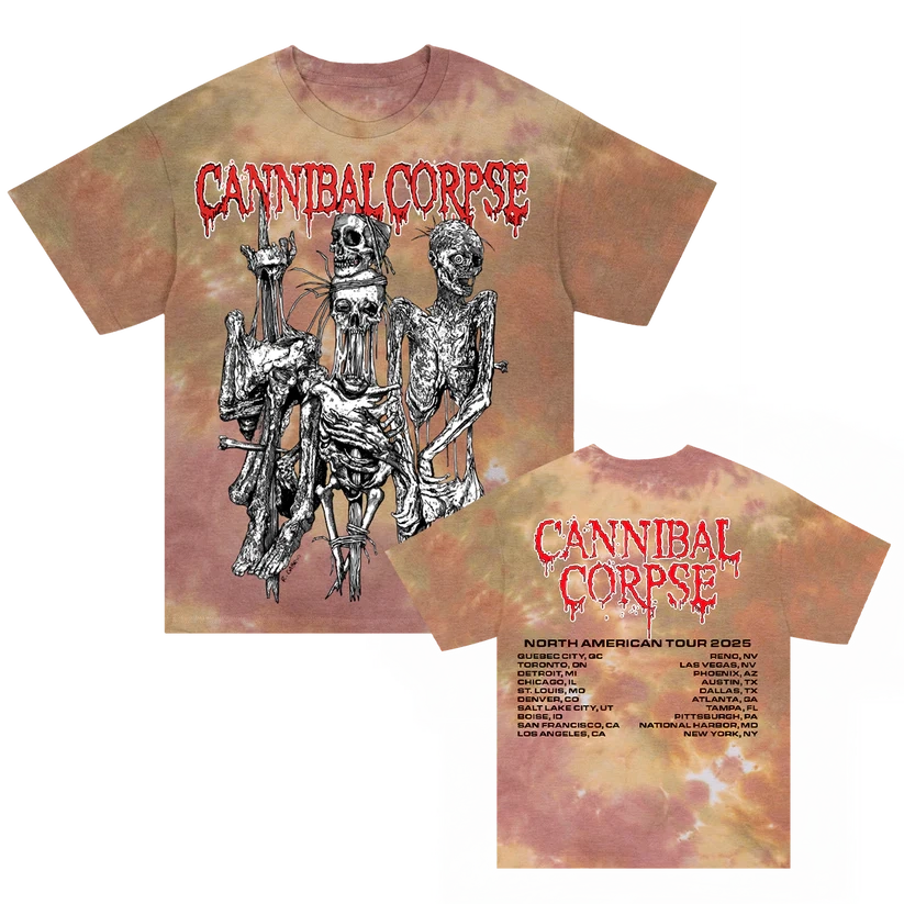 Cannibal Corpse Impalement 2025 Tour Everglades Dye T-Shirt