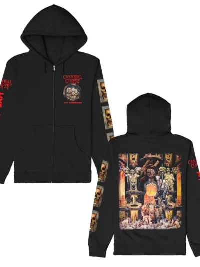 Cannibal Corpse Live Cannibalism Zip Up Black Hoodie
