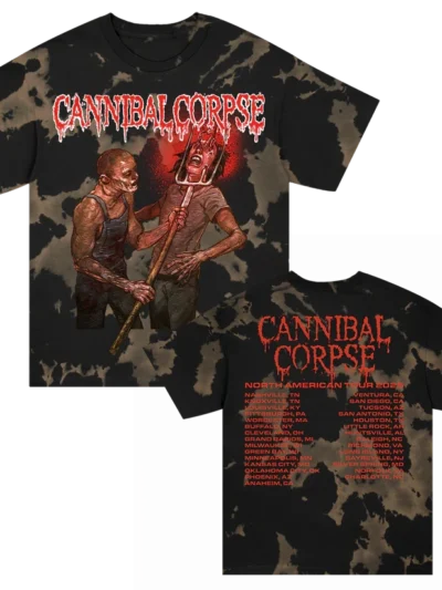 Cannibal Corpse Pitchfork Impalement 2025 Tour Dye T-Shirt