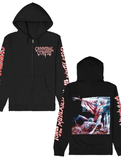 Tomb Of The Mutilated Zip Up Black Hoodie