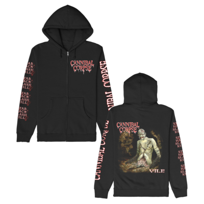 Cannibal Corpse Vile Cover Zip Up Hoodie